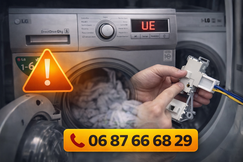 Réparation machine à laver LG erreur DE (Problème de porte)