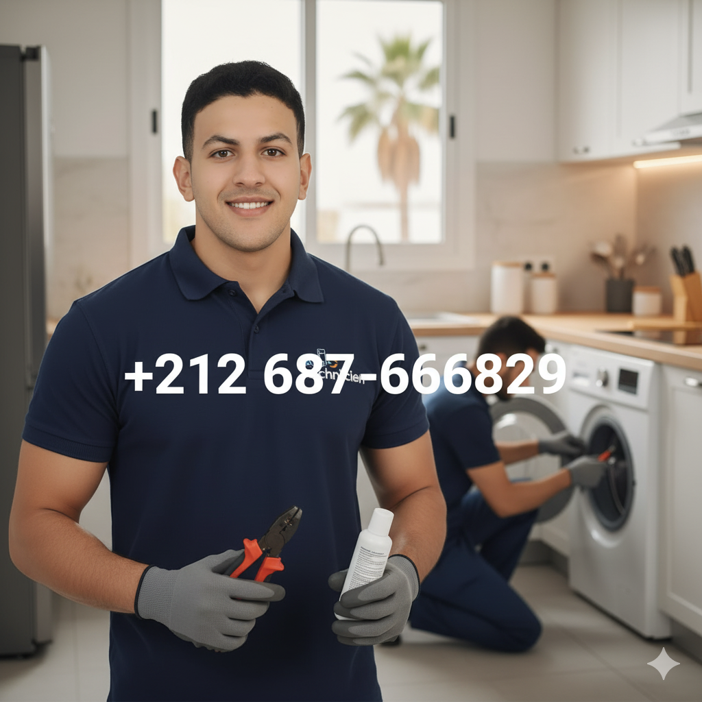 Technicien réparant une machine à laver Samsung à Rabat