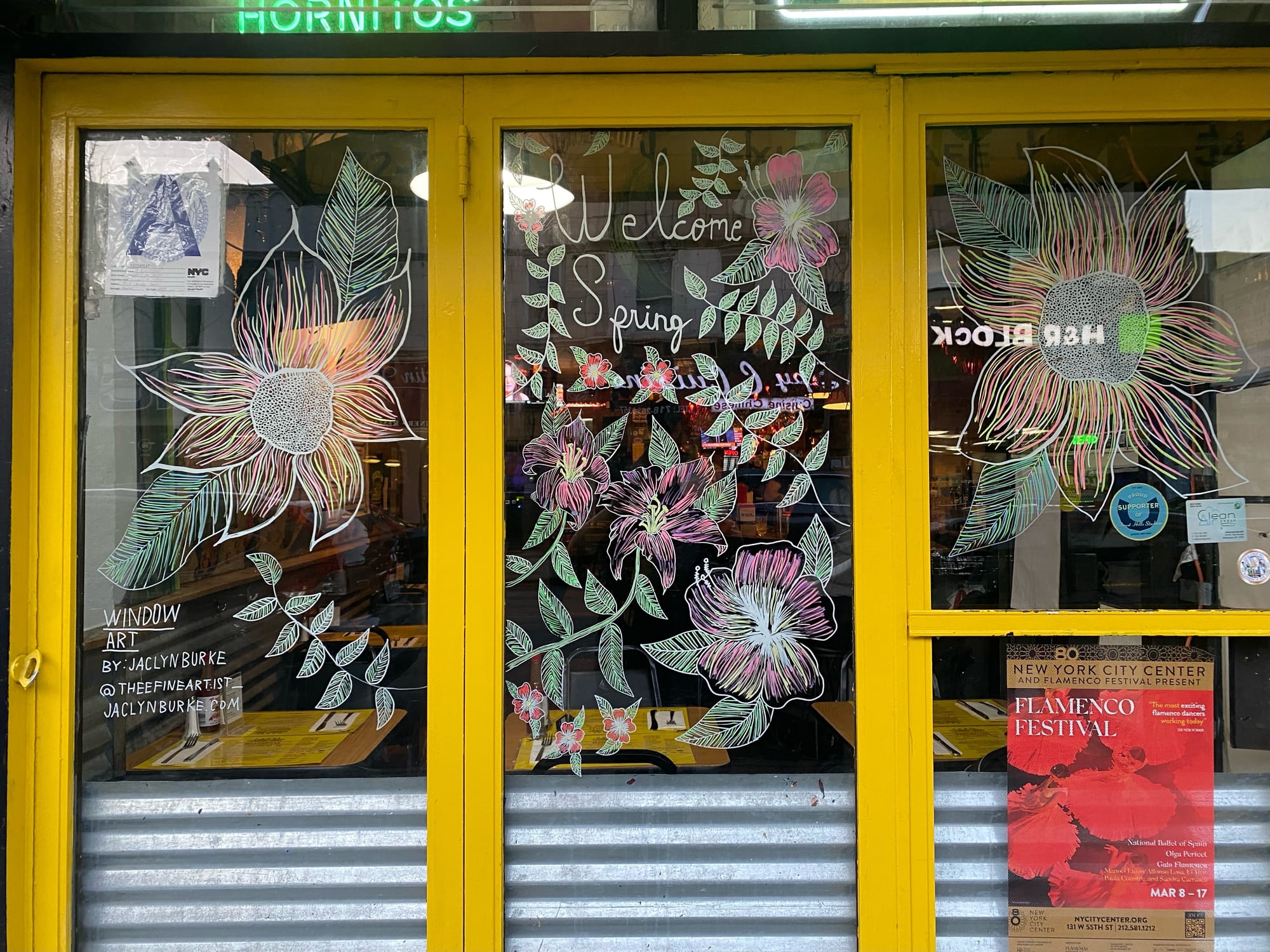 2024 Spring Window for 5 Burro Cafe- Forest Hills, Queens