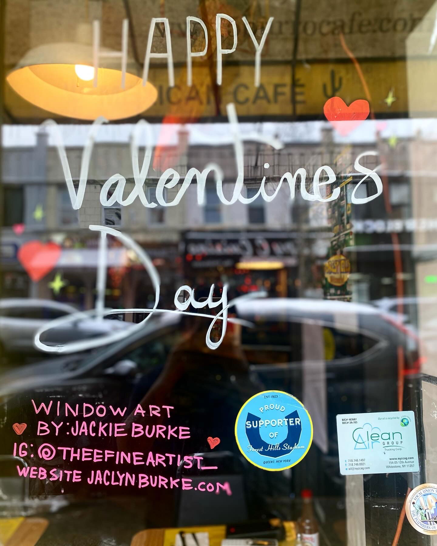 2024 Valentine's Window for 5 Burro Cafe- Forest Hills, Queens