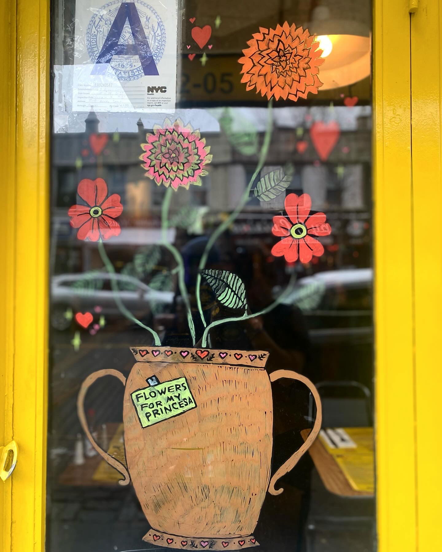 2024 Valentine's Window for 5 Burro Cafe- Forest Hills, Queens
