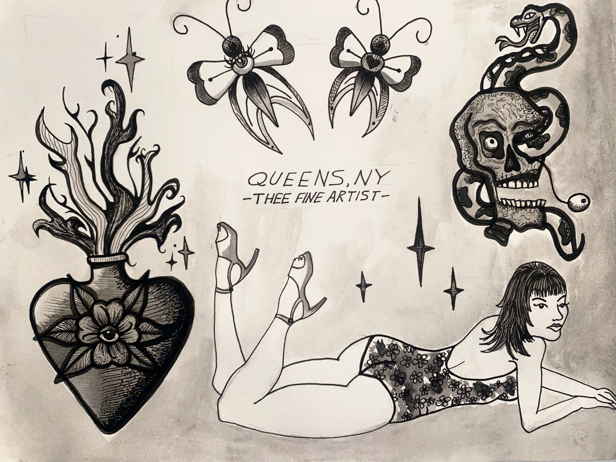 Thee Fine Artist Flash Sheet, 2023