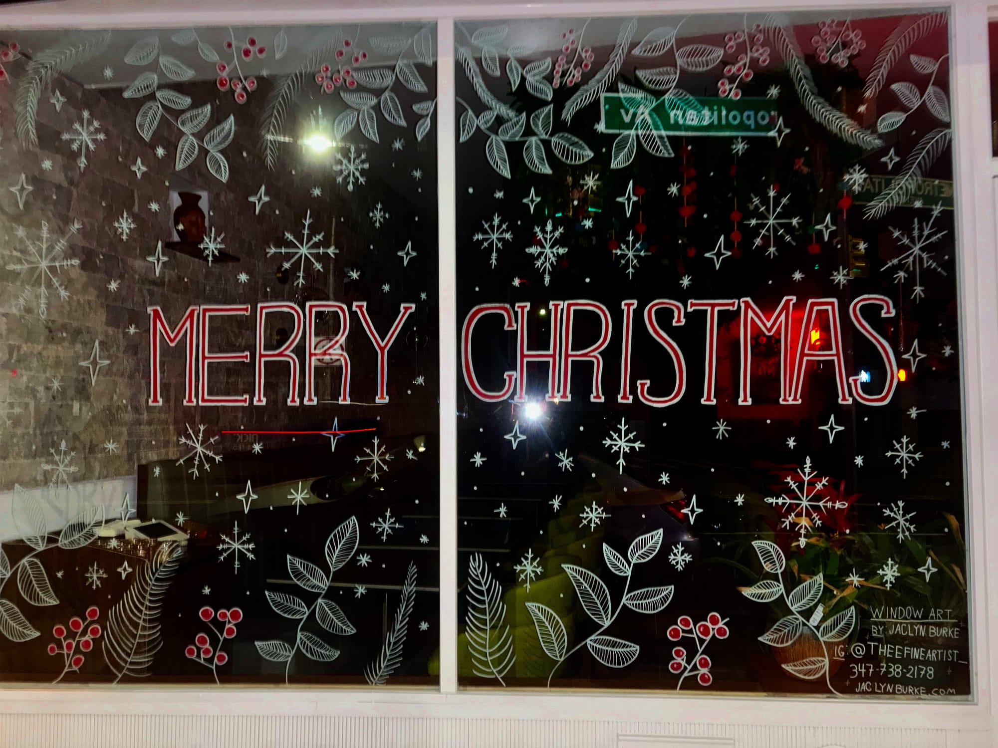 2024 Holiday window for Local Restaurant- Queens