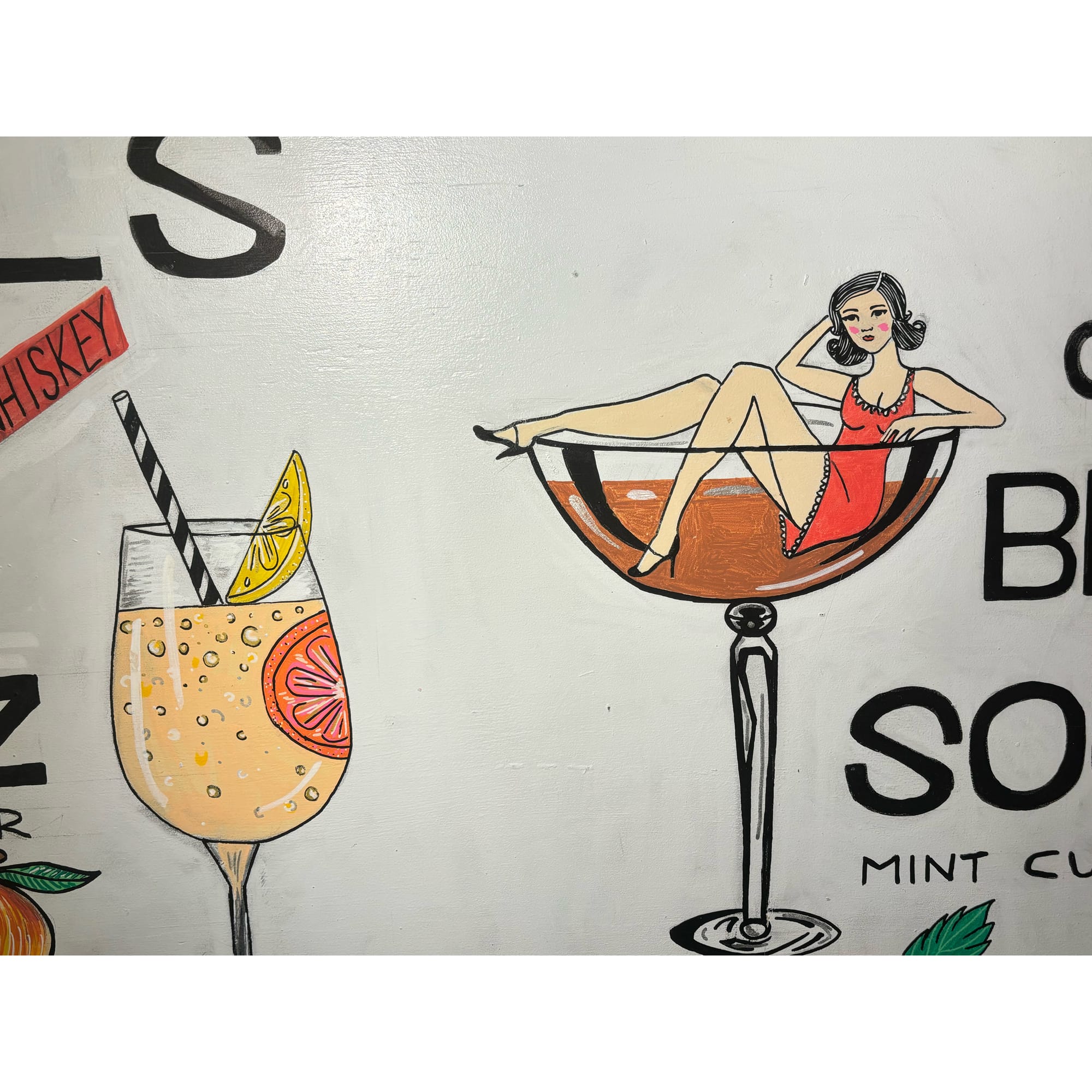 Hand painted sign art (menus)