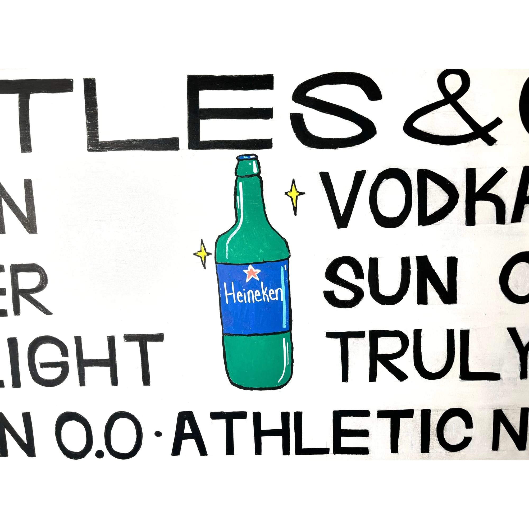 Hand painted sign art (menus)