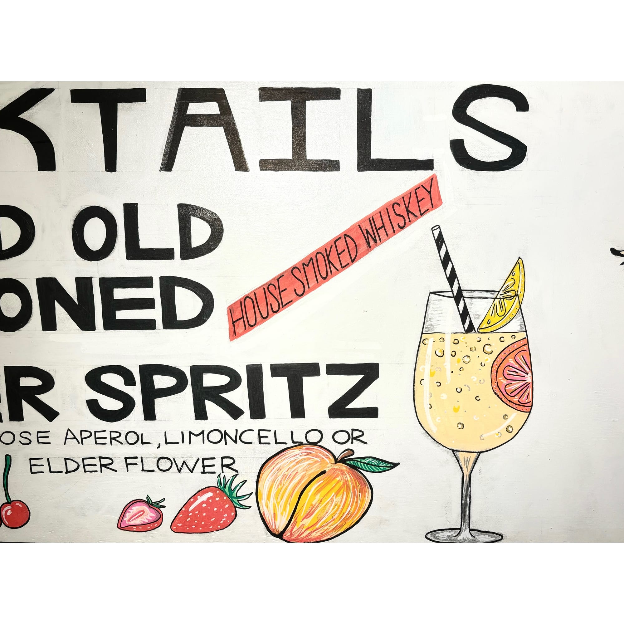 Hand painted sign art (menus)