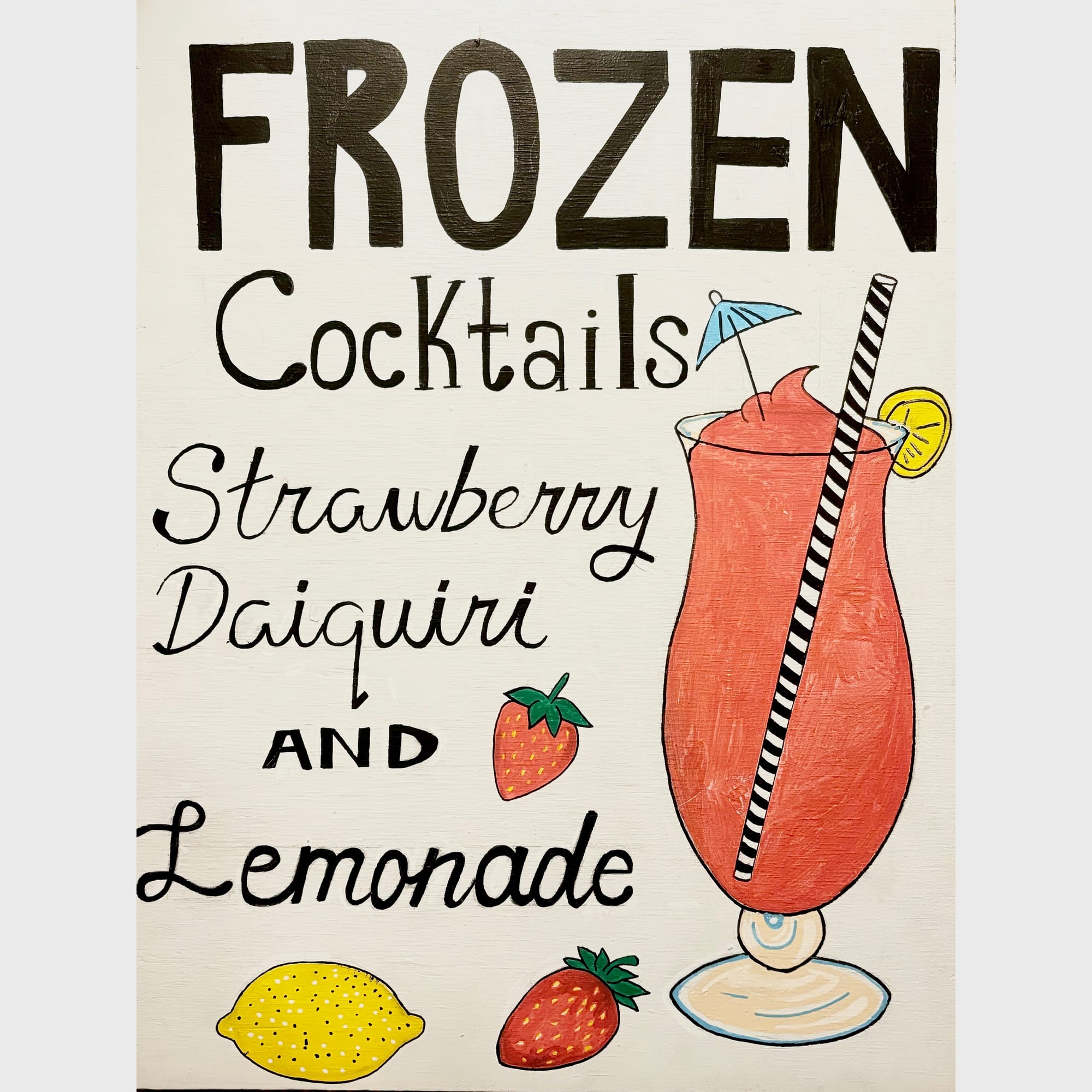 Hand painted sign art (menus)