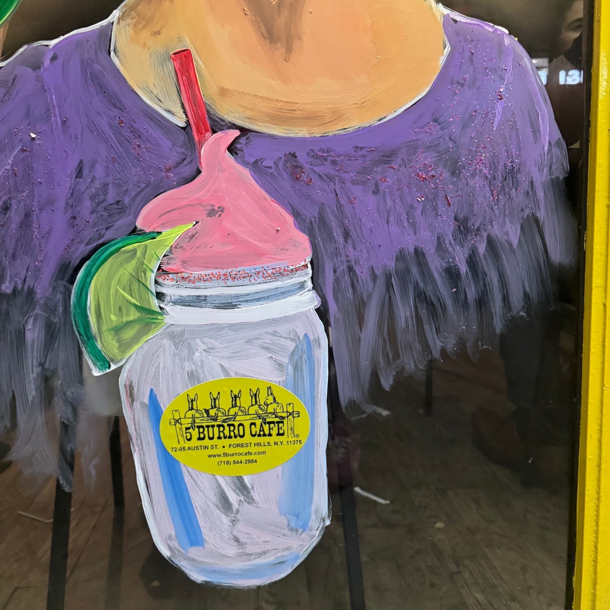 2025 Cinco De Mayo Window at 5 Burro Cafe- Forest Hills, Queens