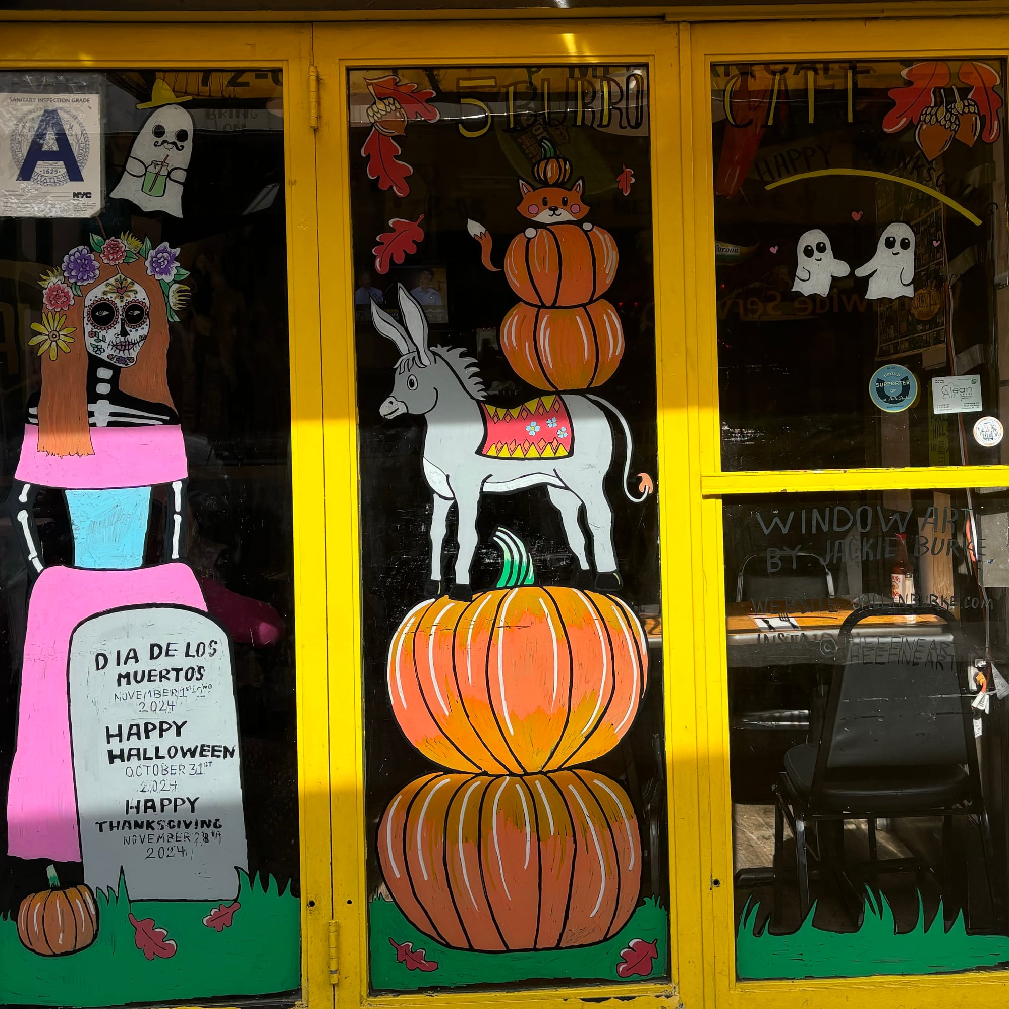2024 5 Burro Cafe Fall Window- Forest Hills, Queens