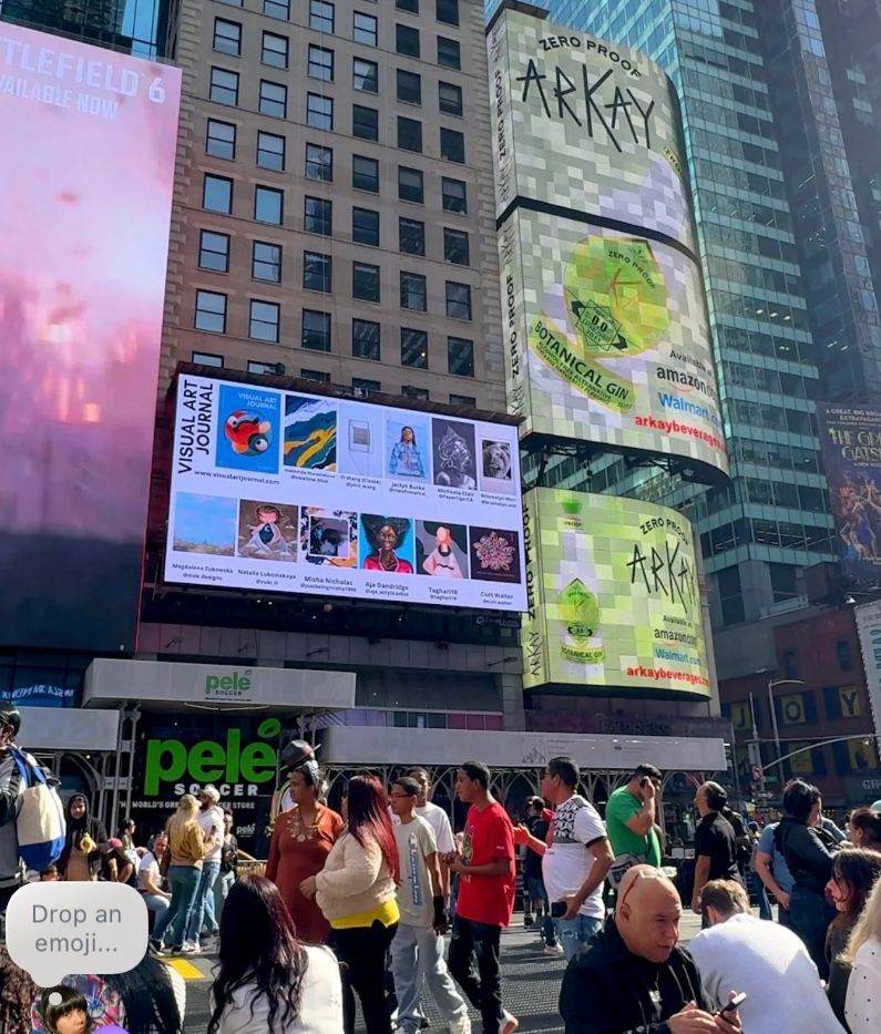 Time Square Billboard- Visual Artist Journal