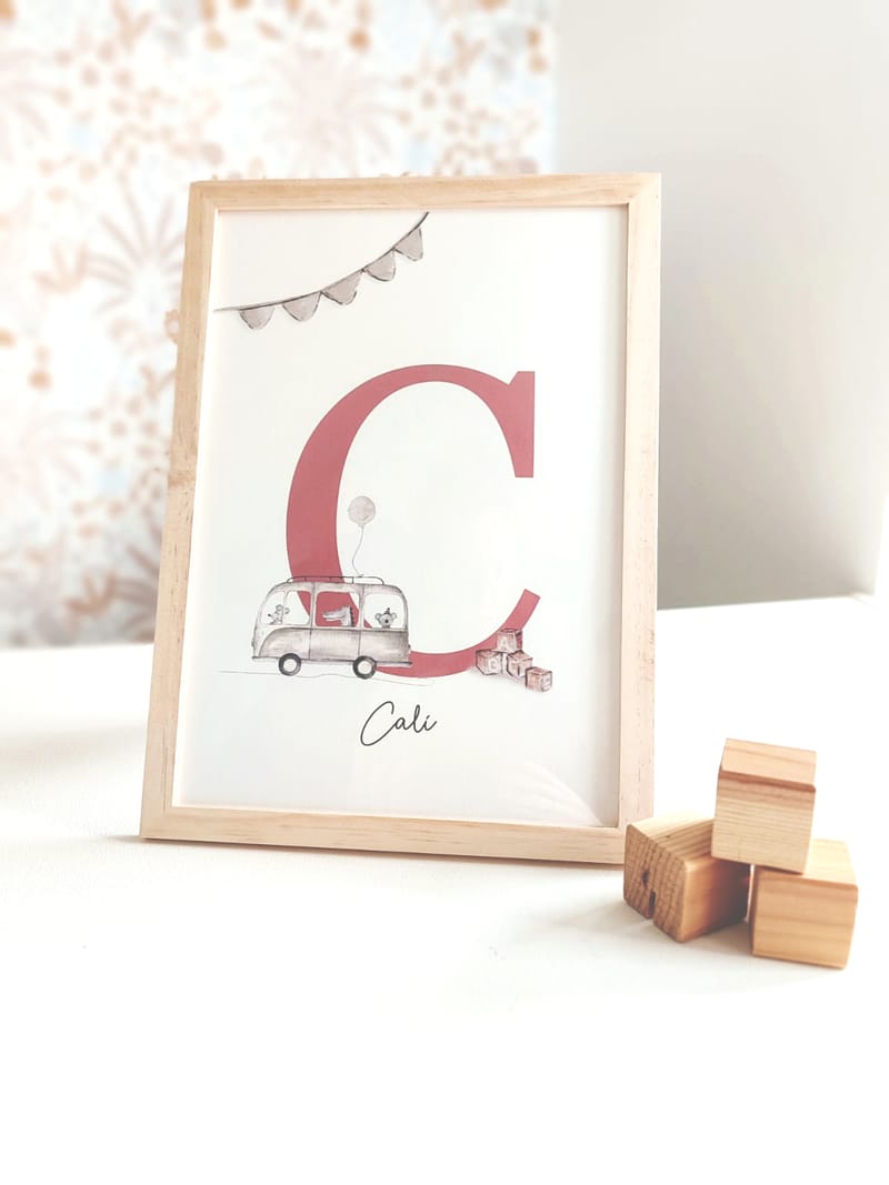 Affiche Lettrine Illustrée