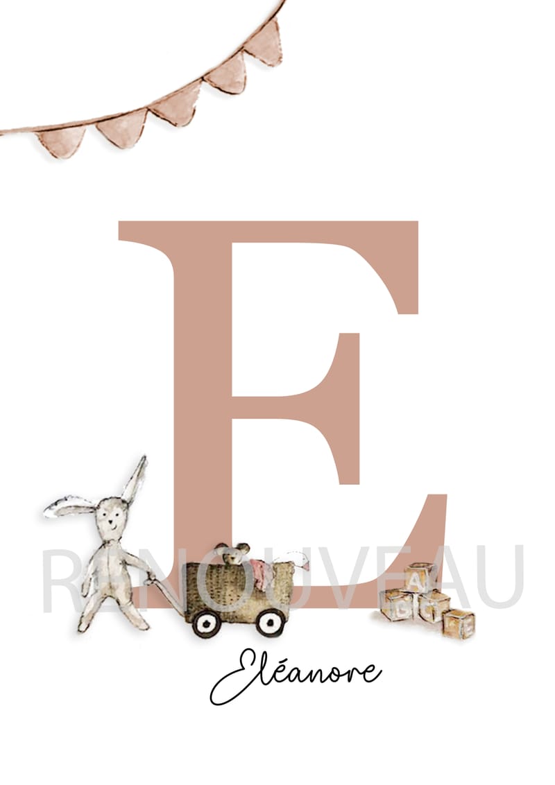 Affiche Lettrine Illustrée