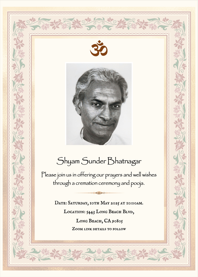 CELEBRATION CEREMONY FOR OUR BELOVED GURUJI