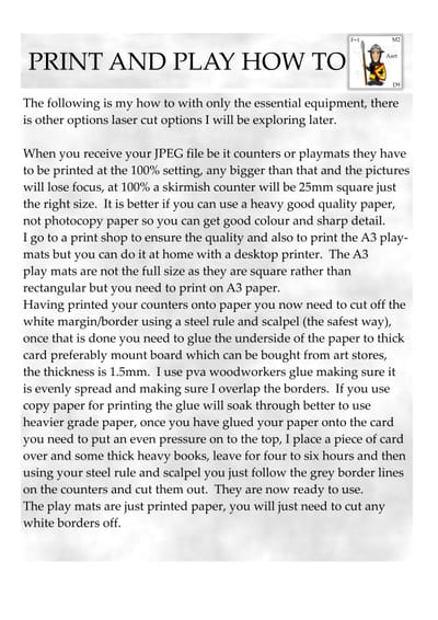 PRINT AND PLAY HOW TO