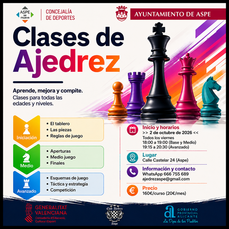 Chess classes for the 2026/27 academic year begin