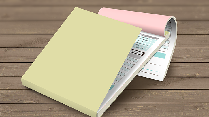 NCR Forms Wraped, booklet style