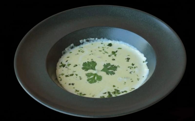 Chicken soup with mushrooms