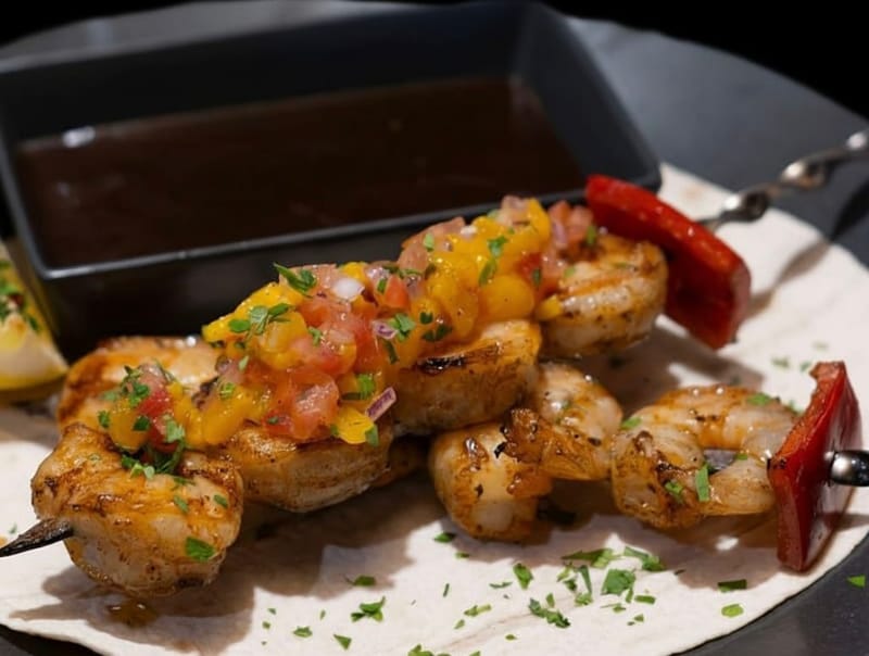 African Shrimp Skewers