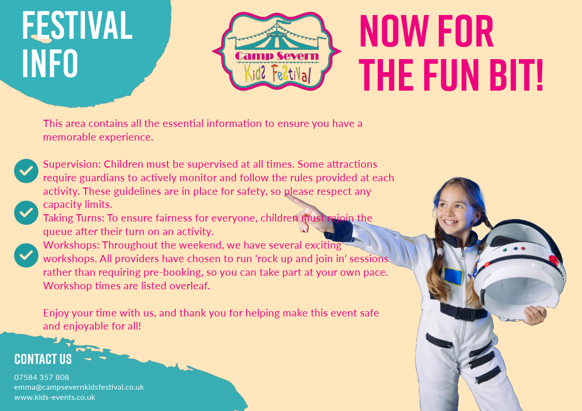 Información sobre el festival para campistas