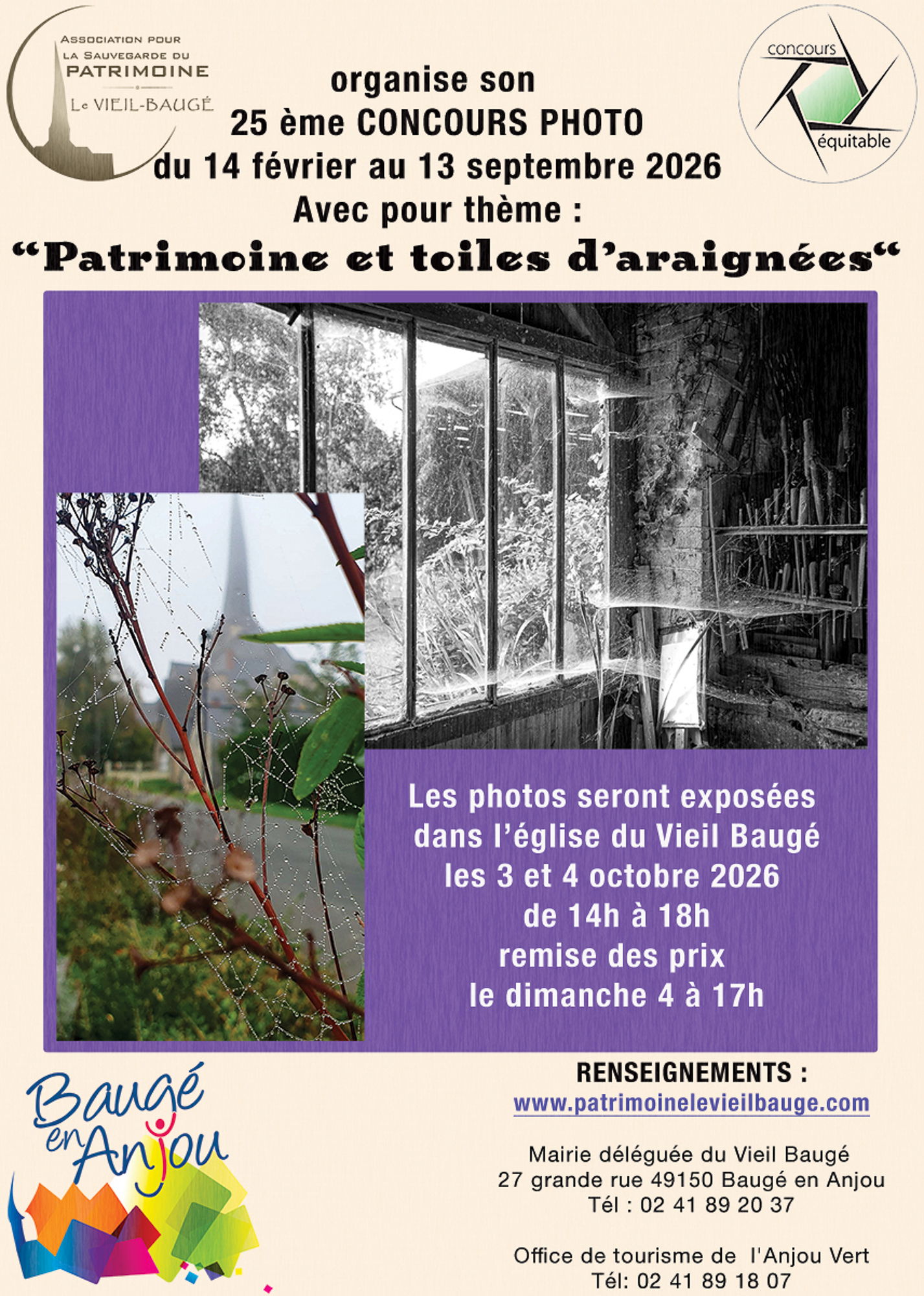 Concours 2026 - "Patrimoine et toiles d'araignées"