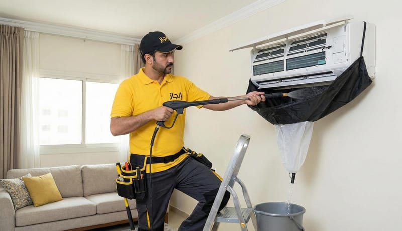 تنظيف المكيفات والستائر