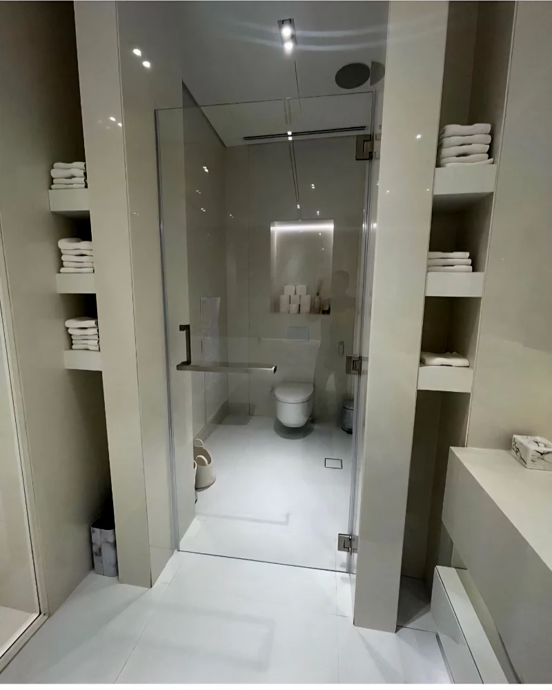 باب زجاج سيكوريت حمام