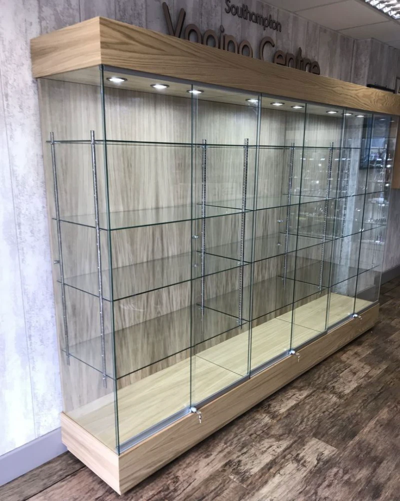 رفوف زجاج مكتبة