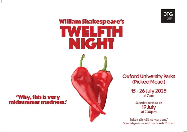 Shakespeare Twelfth Night Oxford Theatre Guild 15-26 July 2025