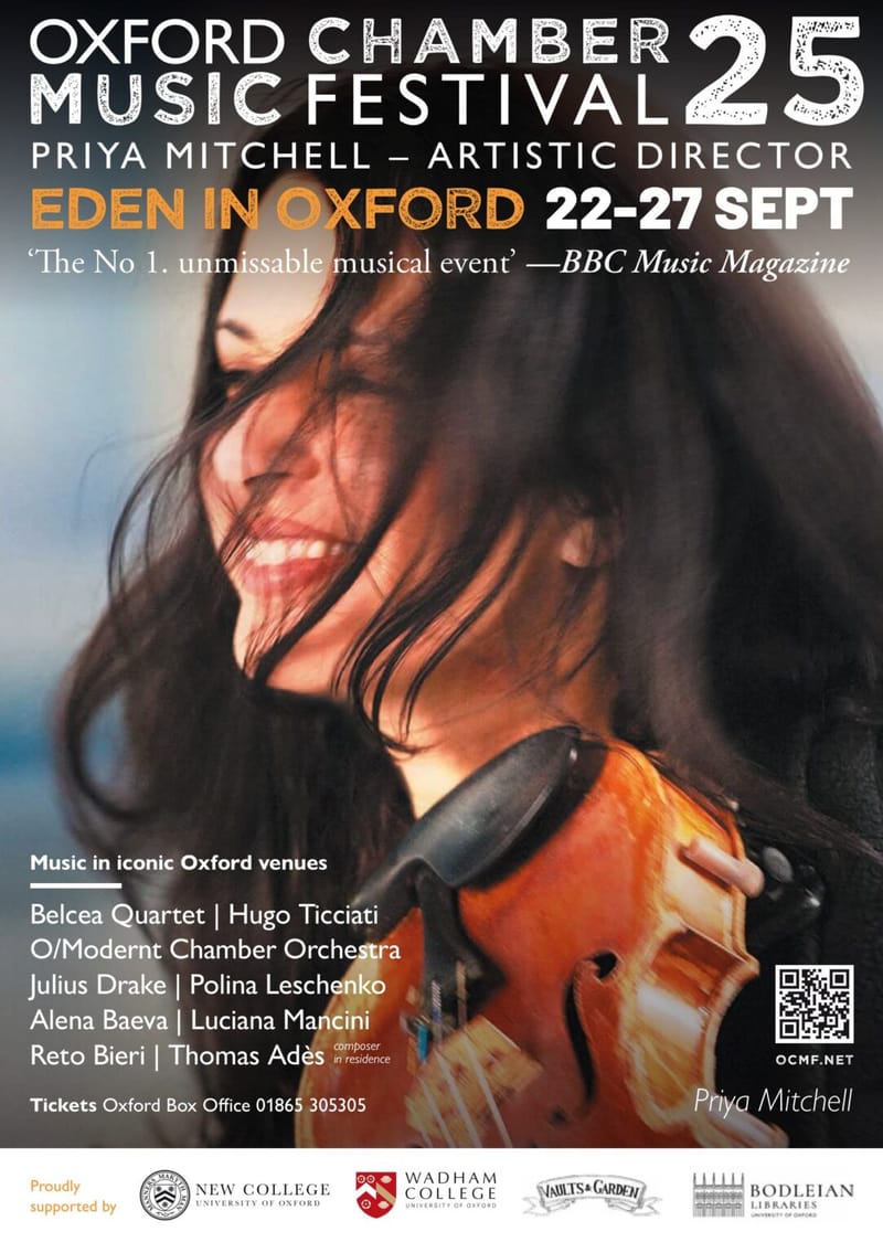 Oxford Chamber Music Festival 2025: 22-27 September 2025