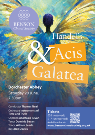 Handel’s opera Acis and Galatea, Dorchester Abbey, 20 June 2026