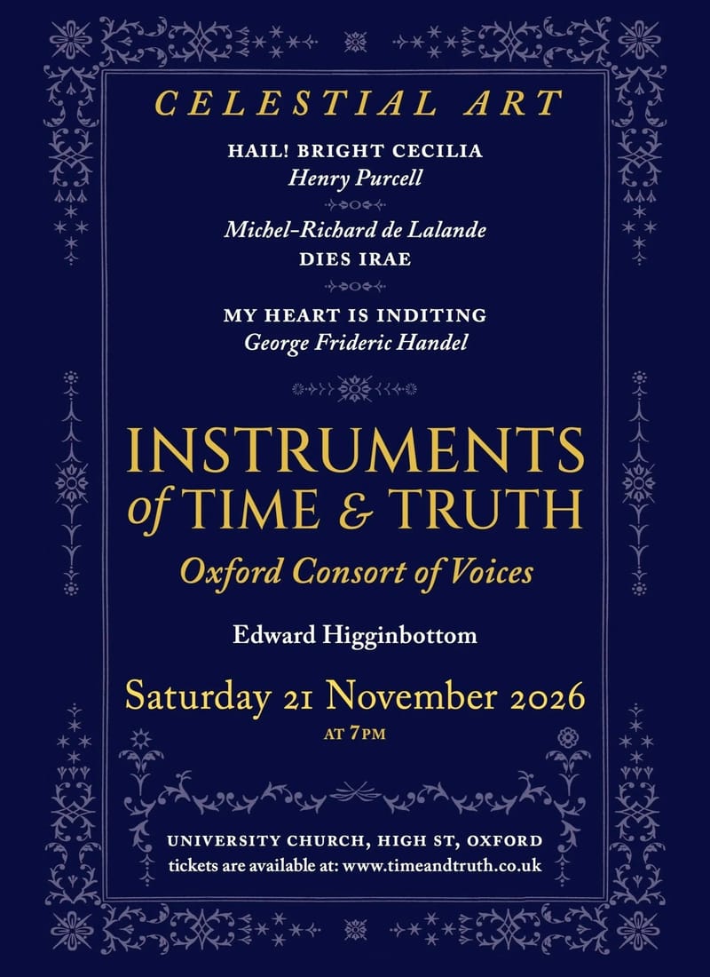 CELESTIAL ART: Instruments of Time and Truth. University Church of St Mary, 21 Nov 2026