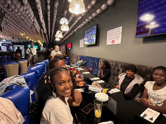 Sisters for life hanging and bowling