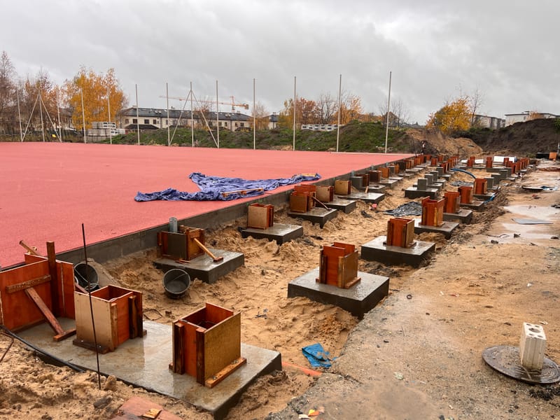 Wykonanie ław i stóp fundamentowych.