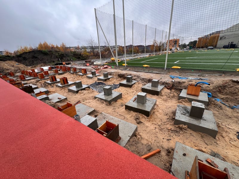 Wykonanie ław i stóp fundamentowych.