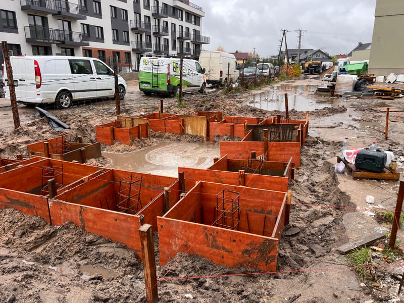 Wykonanie ław i stóp fundamentowych.