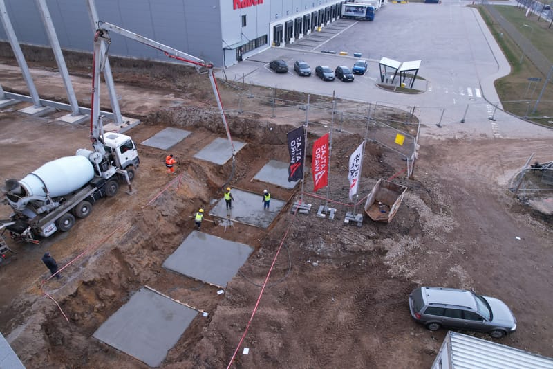 Wykonanie stóp fundamentowych.