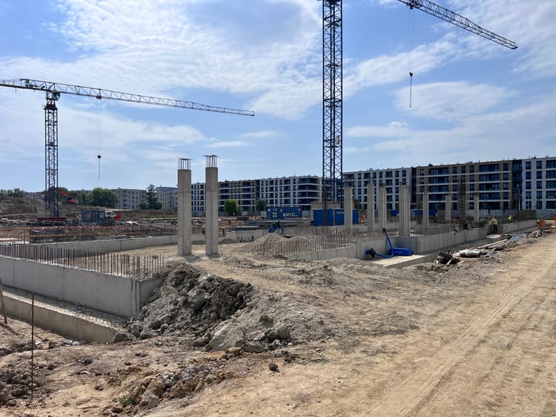 Wykonanie konstrukcji 3 budynków wielorodzinnych.