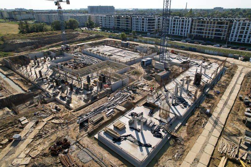 Wykonanie konstrukcji 3 budynków wielorodzinnych.