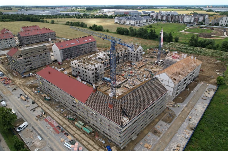 Wykonanie konstrukcji 3 budynków wielorodzinnych.