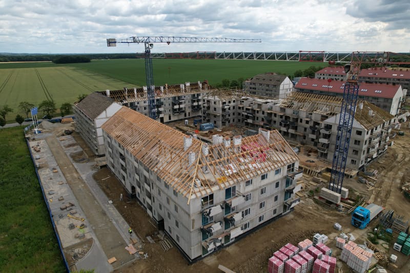 Wykonanie konstrukcji 3 budynków wielorodzinnych.