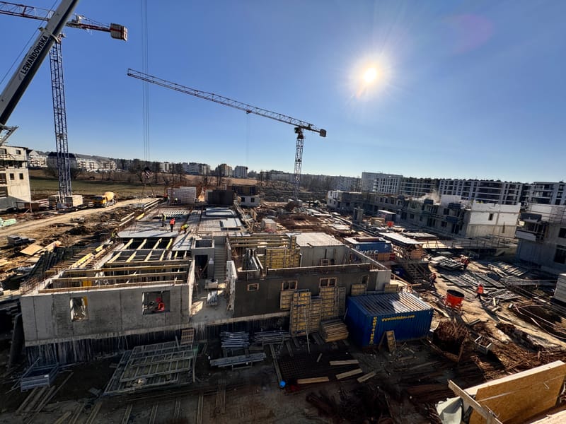 Wykonanie konstrukcji 3 budynków wielorodzinnych.