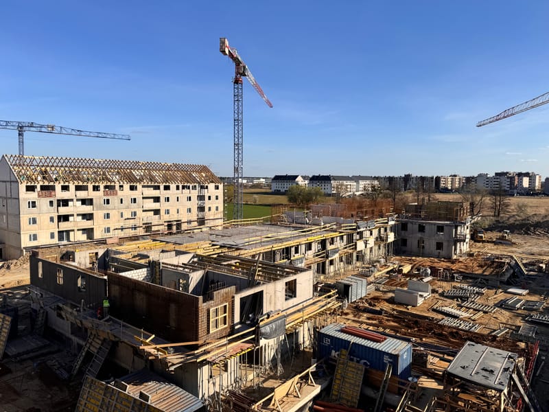 Wykonanie konstrukcji 3 budynków wielorodzinnych.