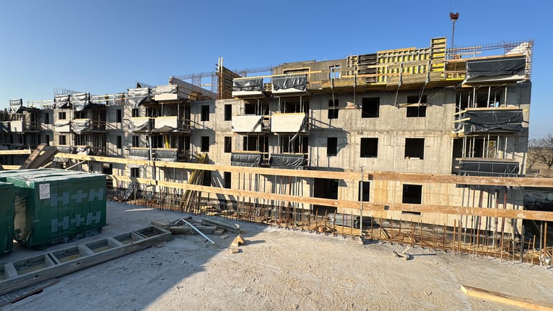 Wykonanie konstrukcji 3 budynków wielorodzinnych.