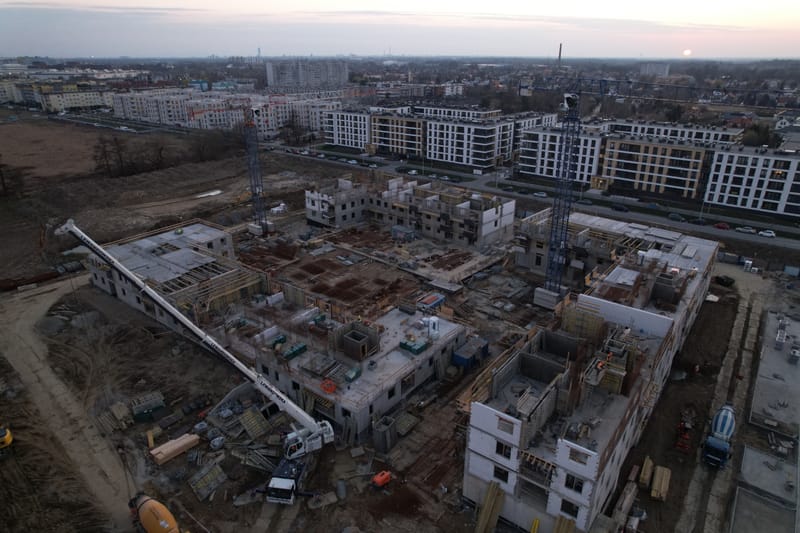 Wykonanie konstrukcji 3 budynków wielorodzinnych.