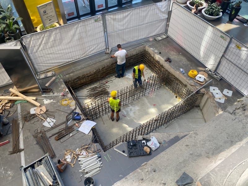 Prace konstrukcyjne żelbetowe na działającym obiekcie