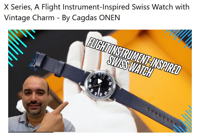 X Series, A Flight Instrument-Inspired Swiss Watch with Vintage Charm - By Cagdas ONEN
