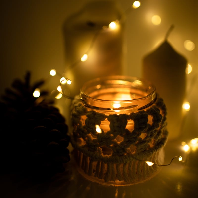 Makramé mécsestartó készítő workshop november 18