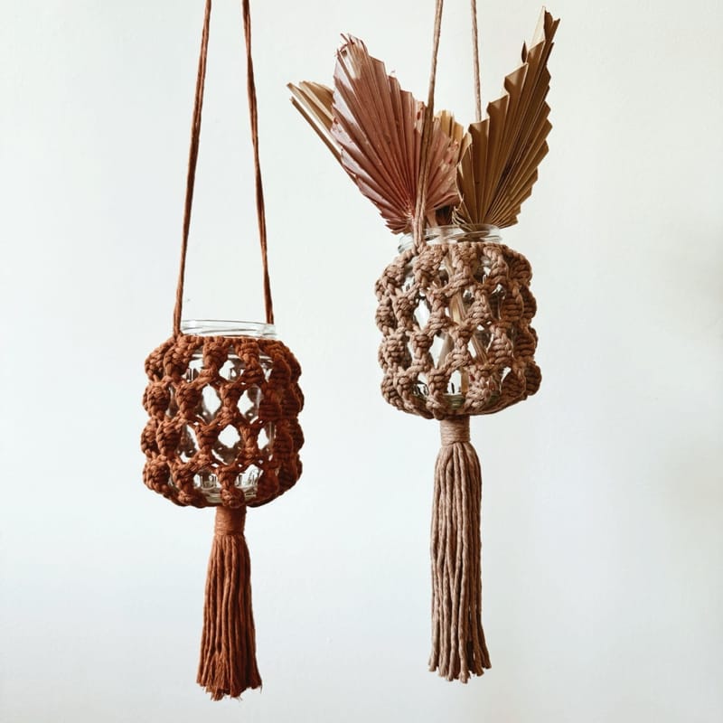 Makramé függő váza készítő workshop