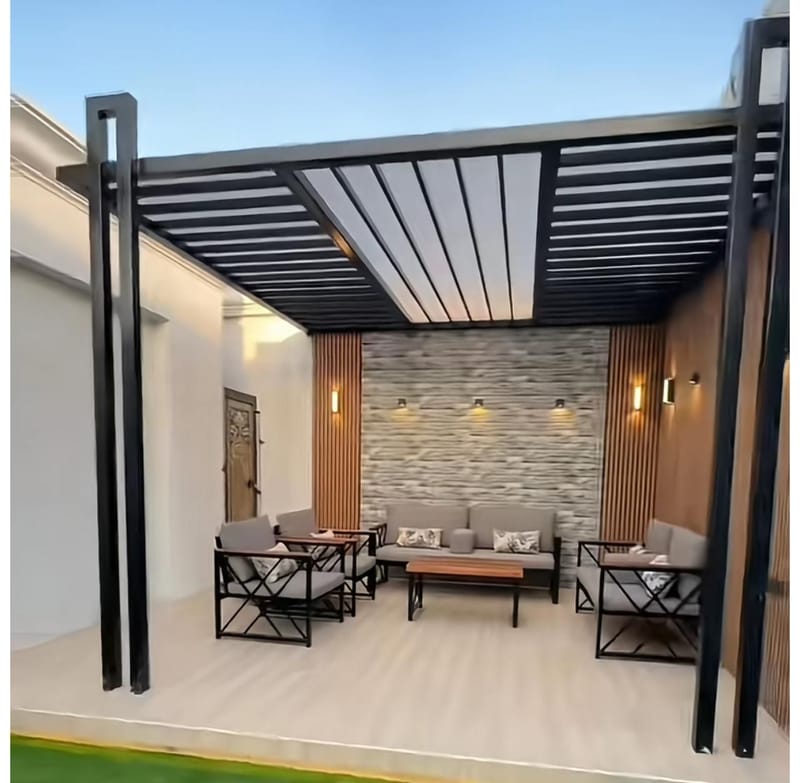 تركيب برجولات جدة | حديد وخشب للحدائق 2026 وضمان 10 سنوات