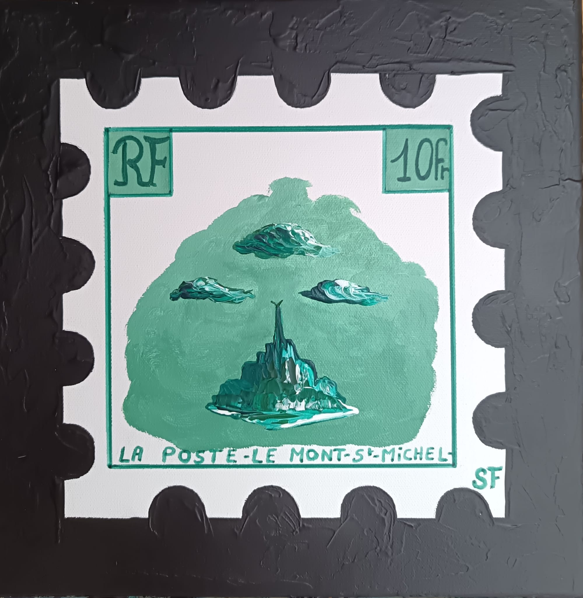 Timbre vintage 10 francs